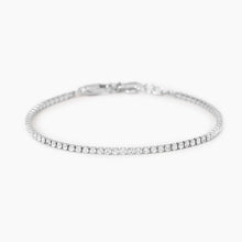 Carica l&#39;immagine nel visualizzatore di Gallery, Bracciale da uomo tennis con cristalli bianchi Style 12 Kidult 831108
