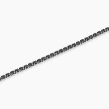 Carica l&#39;immagine nel visualizzatore di Gallery, Bracciale da uomo in acciaio tennis con zirconi neri Style 12 Kidult 831109
