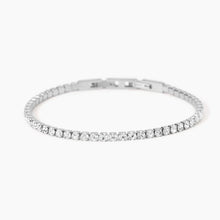 Carica l&#39;immagine nel visualizzatore di Gallery, Bracciale da uomo in acciaio tennis con zirconi bianchi Style 12 Kidult 831110
