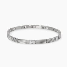 Carica l&#39;immagine nel visualizzatore di Gallery, Bracciale da uomo in acciaio con cristalli Style 19 Kidult 831113
