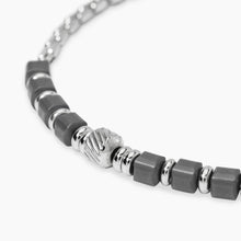 Carica l&#39;immagine nel visualizzatore di Gallery, Bracciale da uomo in acciaio ed ematite Style 24 Kidult 831122
