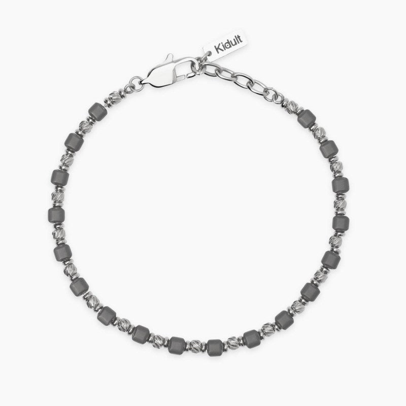 Bracciale da uomo in acciaio ed ematite Style 26 Kidult 831123