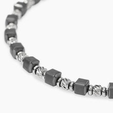 Carica l&#39;immagine nel visualizzatore di Gallery, Bracciale da uomo in acciaio ed ematite Style 26 Kidult 831123
