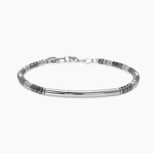 Carica l&#39;immagine nel visualizzatore di Gallery, Bracciale da uomo in acciaio e ematite Style 23 Kidult 831127
