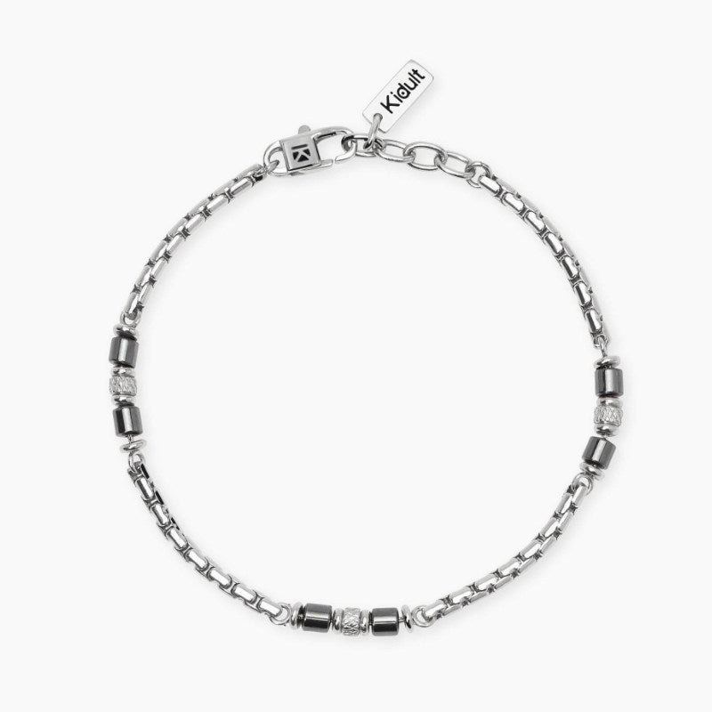 Bracciale da donna in acciaio e ematite Style 03 Kidult 831128