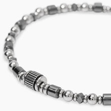 Carica l&#39;immagine nel visualizzatore di Gallery, Bracciale da uomo regolabile in acciaio e ematite Style 27 Kidult 831129
