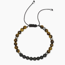 Carica l&#39;immagine nel visualizzatore di Gallery, Bracciale da uomo regolabile con nylon e pietre Style 33 Kidult 831131
