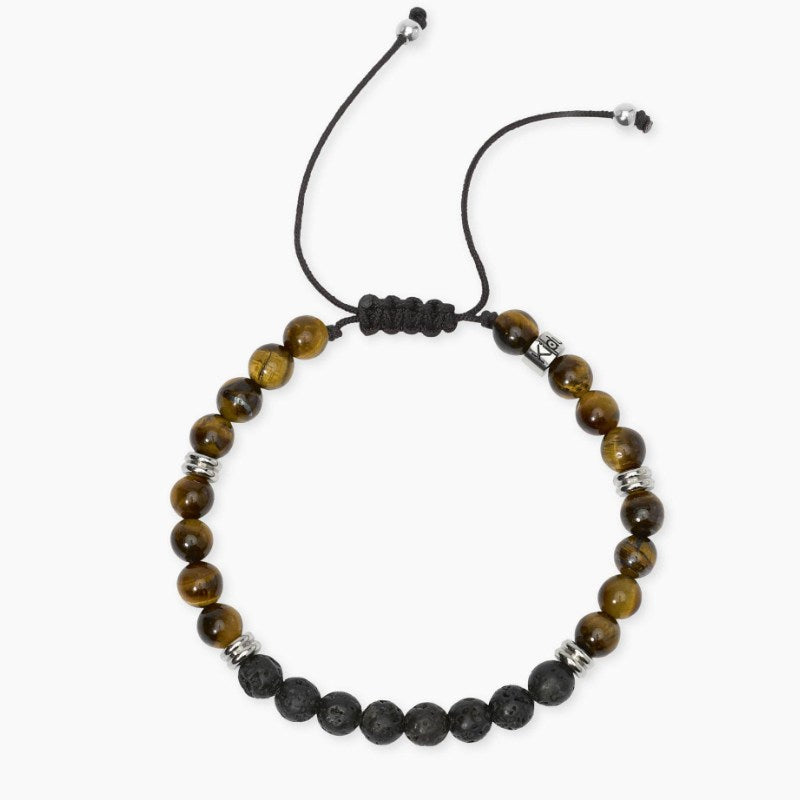 Bracciale da uomo regolabile con nylon e pietre Style 33 Kidult 831131