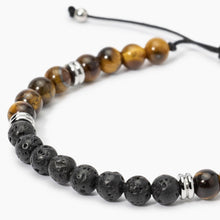 Carica l&#39;immagine nel visualizzatore di Gallery, Bracciale da uomo regolabile con nylon e pietre Style 33 Kidult 831131
