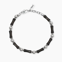 Carica l&#39;immagine nel visualizzatore di Gallery, Bracciale da uomo in acciaio e ossidiana Style 32 Kidult 831137
