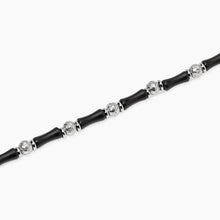 Carica l&#39;immagine nel visualizzatore di Gallery, Bracciale da uomo in acciaio e ossidiana Style 32 Kidult 831137
