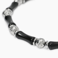 Carica l&#39;immagine nel visualizzatore di Gallery, Bracciale da uomo in acciaio e ossidiana Style 32 Kidult 831137
