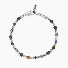 Carica l&#39;immagine nel visualizzatore di Gallery, Bracciale da uomo in acciaio con pietre multicolor Style 26 Kidult 831141
