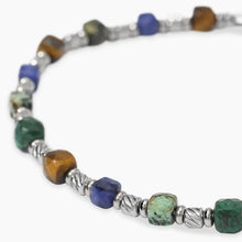 Carica l&#39;immagine nel visualizzatore di Gallery, Bracciale da uomo in acciaio con pietre multicolor Style 26 Kidult 831141
