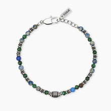 Carica l&#39;immagine nel visualizzatore di Gallery, Bracciale da uomo in acciaio con pietre multicolor Style 27 Kidult 831142
