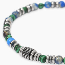 Carica l&#39;immagine nel visualizzatore di Gallery, Bracciale da uomo in acciaio con pietre multicolor Style 27 Kidult 831142
