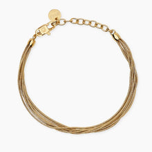 Carica l'immagine nel visualizzatore di Gallery, Bracciale da donna in acciaio dorato a più fili con catena a serpente Style 59 Kidult 831151
