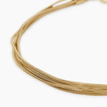 Carica l'immagine nel visualizzatore di Gallery, Bracciale da donna in acciaio dorato a più fili con catena a serpente Style 59 Kidult 831151

