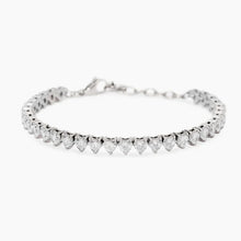 Carica l'immagine nel visualizzatore di Gallery, Bracciale tennis da donna in acciaio a forma di cuore con zirconi Style 60 Kidult 831153
