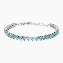Carica l'immagine nel visualizzatore di Gallery, Bracciale tennis da donna in acciaio a forma di cuore con cristalli Style 60 Kidult 831154
