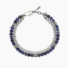 Carica l'immagine nel visualizzatore di Gallery, Bracciale da uomo in acciaio con catena a maglie e sodalite Style 37 Kidult 831156

