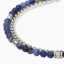 Carica l'immagine nel visualizzatore di Gallery, Bracciale da uomo in acciaio con catena a maglie e sodalite Style 37 Kidult 831156
