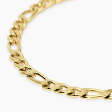 Carica l'immagine nel visualizzatore di Gallery, Bracciale da uomo in acciaio dorato con catena figaro Style 36 Kidult 831162
