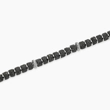 Carica l'immagine nel visualizzatore di Gallery, Bracciale da uomo in acciaio con pietre lavica Style 48 Kidult 831180
