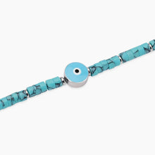 Carica l'immagine nel visualizzatore di Gallery, Bracciale da uomo in acciaio in turchese sintetica Style 47 Kidult 831188
