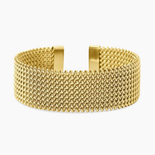 Carica l'immagine nel visualizzatore di Gallery, Bracciale da donna in acciaio dorato con maglia mesh Style 61 Kidult 831227
