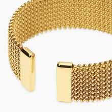 Carica l'immagine nel visualizzatore di Gallery, Bracciale da donna in acciaio dorato con maglia mesh Style 61 Kidult 831227
