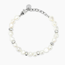Cargar imagen en el visor de la galería, Bracciale da donna in acciaio e perle conchiglia Style 70 Kidult 831229
