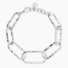 Cargar imagen en el visor de la galería, Bracciale da donna in acciaio con maglie martellate Style 83 Kidult 831244
