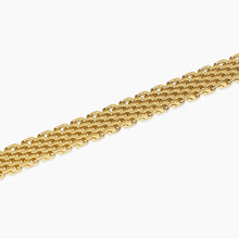 Carica l'immagine nel visualizzatore di Gallery, Bracciale da donna in acciaio dorato con maglia mesh Style 72 Kidult 831253
