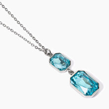 Carica l&#39;immagine nel visualizzatore di Gallery, Collana da donna in acciaio con cristalli pendenti 851001
