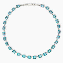 Carica l&#39;immagine nel visualizzatore di Gallery, Braciale da donna in acciaio con cristalli azzurri Kidult 851004
