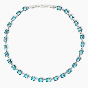 Braciale da donna in acciaio con cristalli azzurri Kidult 851004