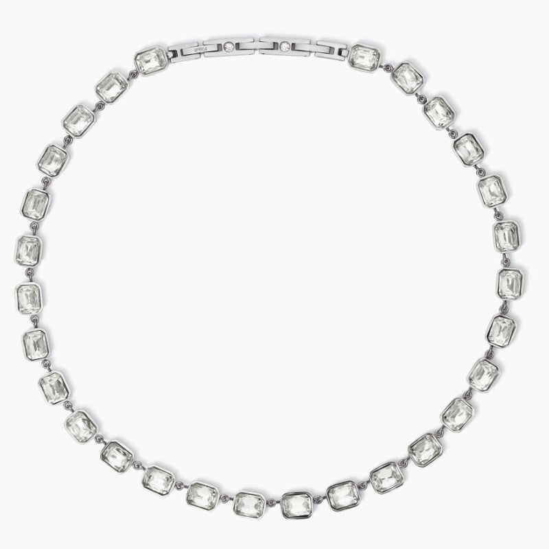 Collana da donna in acciaio con cristalli rettangolari Kidult 851005