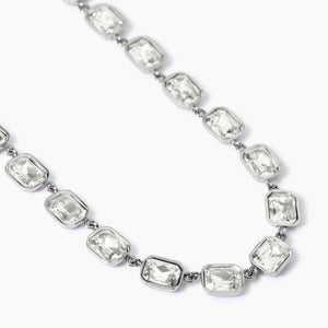 Collana da donna in acciaio con cristalli rettangolari Kidult 851005