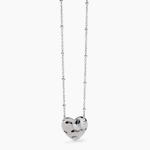 Collana da donna con cuore effetto martellato Kidult 851008