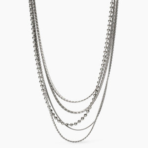 Collana da donna in acciaio con catene multiple Kidult 851022
