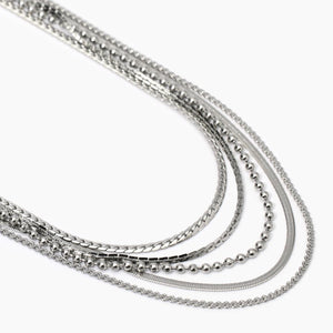 Collana da donna in acciaio con catene multiple Kidult 851022