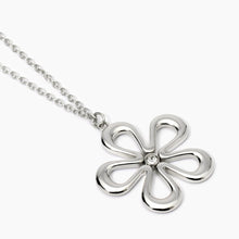Carica l&#39;immagine nel visualizzatore di Gallery, Collana da donna in acciaio con catena rolò e fiore Kidult 851027
