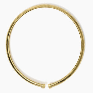Collana da donna tubogas in acciaio dorato Kidult 851031