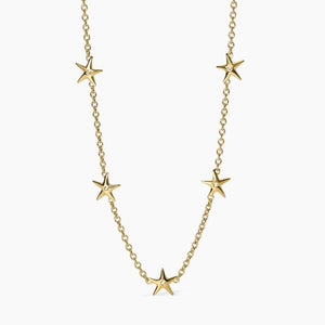 Girocollo da donna in acciaio dorato con stelle marine Kidult 851035