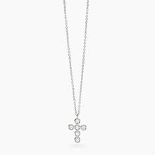 Cargar imagen en el visor de la galería, Collana da donna in acciaio con croce in cristalli Style 28 Kidult 851043
