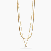 Carica l&#39;immagine nel visualizzatore di Gallery, Collana da donna in acciaio dorato con catene e cristallo Style 31 Kidult 851046
