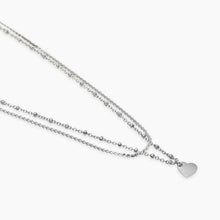 Carica l&#39;immagine nel visualizzatore di Gallery, collana in acciaio con catene e ciondolo cuore Style 30 Kidult 851047
