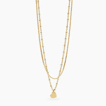 Carica l&#39;immagine nel visualizzatore di Gallery, collana da donna in acciaio dorato con catene e cuore Style 30 Kidult 851049
