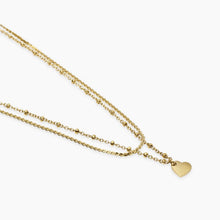 Carica l&#39;immagine nel visualizzatore di Gallery, collana da donna in acciaio dorato con catene e cuore Style 30 Kidult 851049
